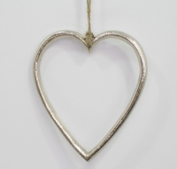 Metall-Herz zum Haengen, D10cm silber 660044-91